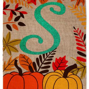 Fall Pumpkin S Burlap - Harvest & Autumn Fall Vertical Applique Decorative Flags HGE80277 Imported