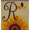 Harvest R Burlap - Harvest & Autumn Fall Vertical Applique Decorative Flags HGE80279 Imported