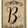 Classic B Burlap - Simply Beauty Interests Vertical Applique Decorative Flags HGE80281 Imported