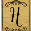 Classic H Burlap - Simply Beauty Interests Vertical Applique Decorative Flags HGE80283 Imported
