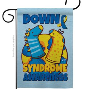 Down Syndrome Sock - Support Inspirational Vertical Impressions Decorative Flags HG130424 Made In USA