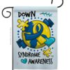 Down Syndorome Heart - Support Inspirational Vertical Impressions Decorative Flags HG190183 Made In USA