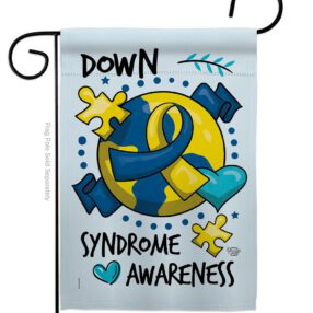 Down Syndorome Heart - Support Inspirational Vertical Impressions Decorative Flags HG190183 Made In USA