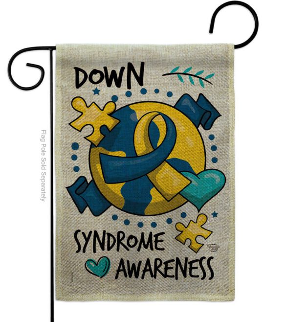Down Syndorome Heart - Support Inspirational Vertical Impressions Decorative Flags HG190183 Made In USA - Image 22