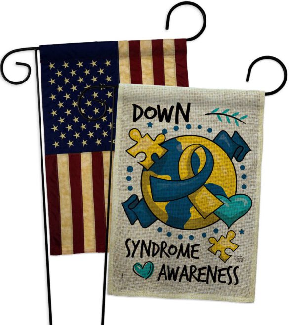 Down Syndorome Heart - Support Inspirational Vertical Impressions Decorative Flags HG190183 Made In USA - Image 28