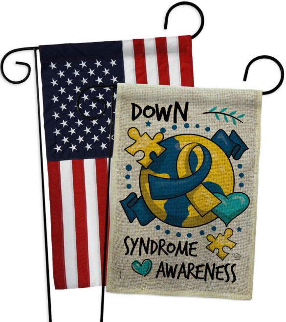 Down Syndorome Heart - Support Inspirational Vertical Impressions Decorative Flags HG190183 Made In USA - Image 30