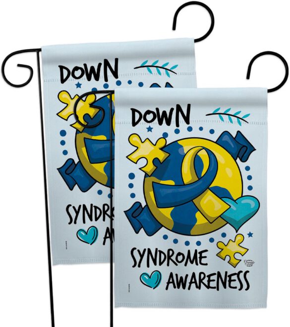 Down Syndorome Heart - Support Inspirational Vertical Impressions Decorative Flags HG190183 Made In USA - Image 11