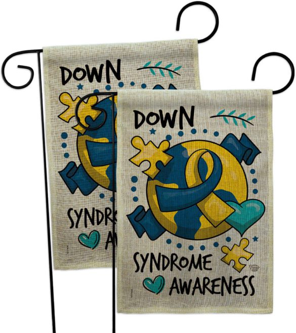 Down Syndorome Heart - Support Inspirational Vertical Impressions Decorative Flags HG190183 Made In USA - Image 32