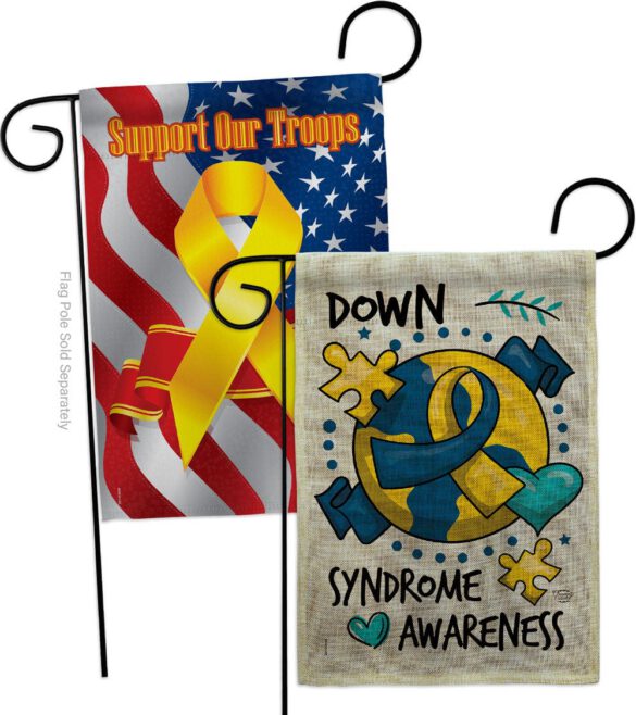 Down Syndorome Heart - Support Inspirational Vertical Impressions Decorative Flags HG190183 Made In USA - Image 34