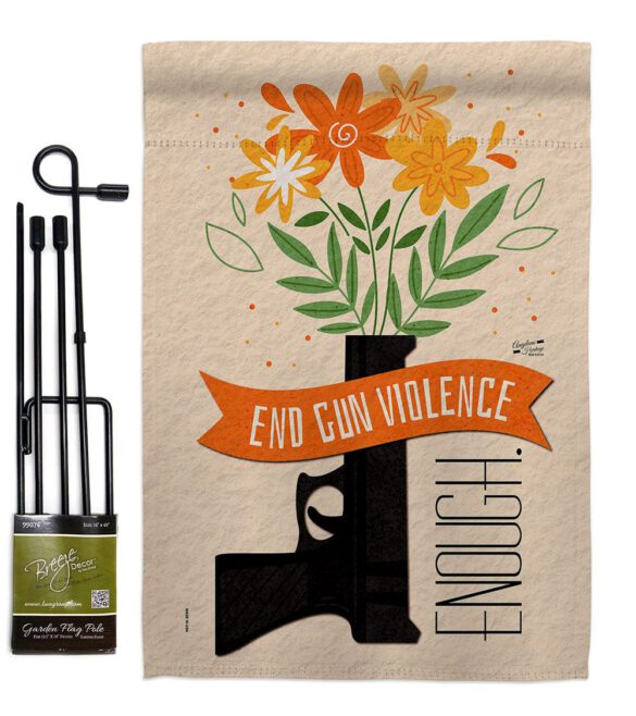 End Gun Violence - Support Inspirational Vertical Impressions Decorative Flags HG130377 Made In USA - Image 4