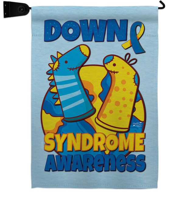 Down Syndrome Sock - Support Inspirational Vertical Impressions Decorative Flags HG130424 Made In USA - Image 18