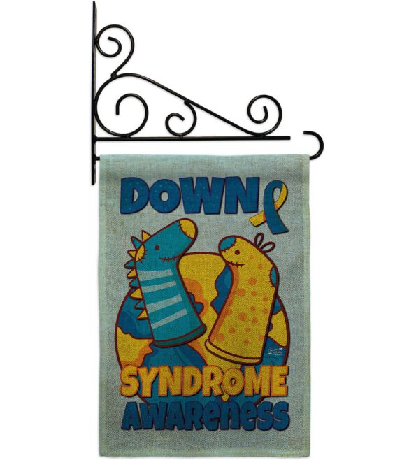 Down Syndrome Sock - Support Inspirational Vertical Impressions Decorative Flags HG130424 Made In USA - Image 38