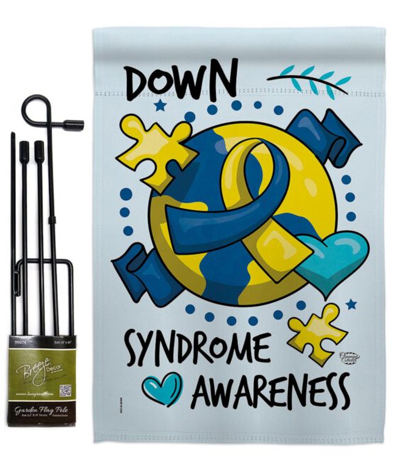 Down Syndorome Heart - Support Inspirational Vertical Impressions Decorative Flags HG190183 Made In USA - Image 4