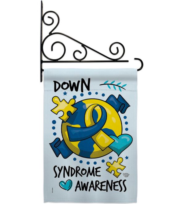 Down Syndorome Heart - Support Inspirational Vertical Impressions Decorative Flags HG190183 Made In USA - Image 17