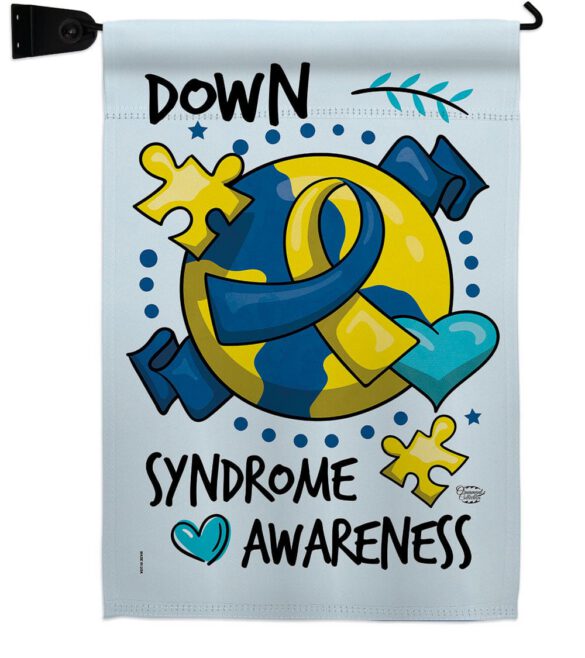 Down Syndorome Heart - Support Inspirational Vertical Impressions Decorative Flags HG190183 Made In USA - Image 18