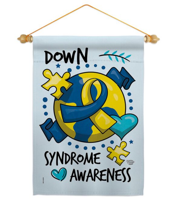 Down Syndorome Heart - Support Inspirational Vertical Impressions Decorative Flags HG190183 Made In USA - Image 19