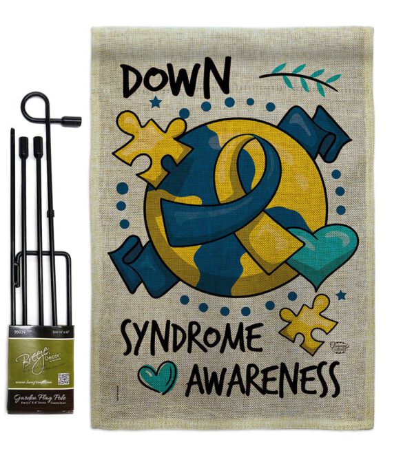 Down Syndorome Heart - Support Inspirational Vertical Impressions Decorative Flags HG190183 Made In USA - Image 25