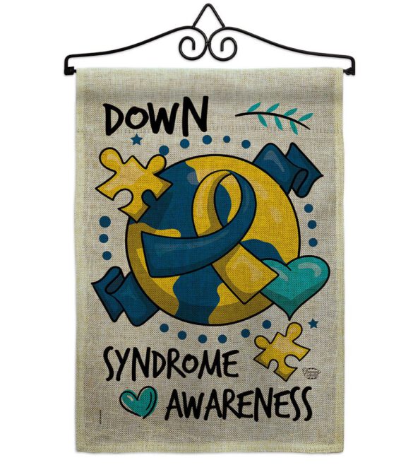 Down Syndorome Heart - Support Inspirational Vertical Impressions Decorative Flags HG190183 Made In USA - Image 37
