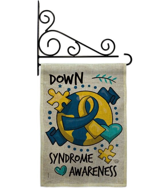 Down Syndorome Heart - Support Inspirational Vertical Impressions Decorative Flags HG190183 Made In USA - Image 38