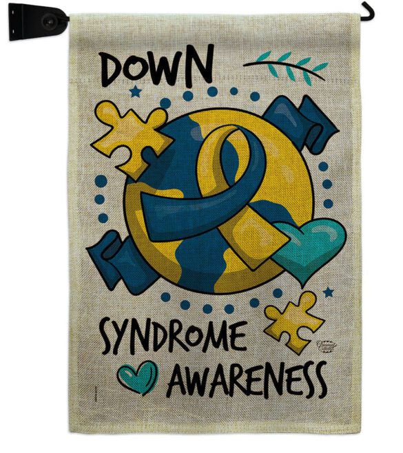 Down Syndorome Heart - Support Inspirational Vertical Impressions Decorative Flags HG190183 Made In USA - Image 39