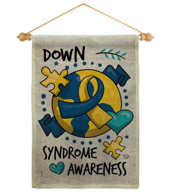 Down Syndorome Heart - Support Inspirational Vertical Impressions Decorative Flags HG190183 Made In USA - Image 40