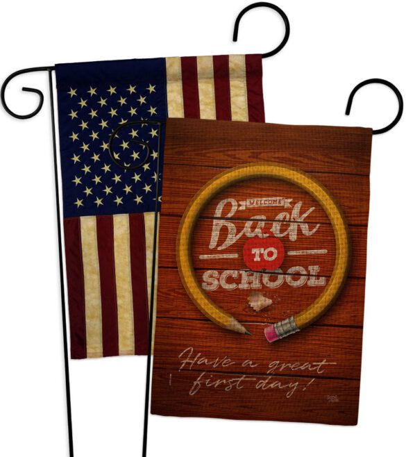 First Day Of School - School Education Special Occasion Vertical Impressions Decorative Flags HG120055 Made In USA - Image 28