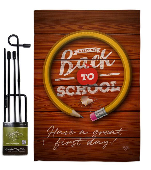 First Day Of School - School Education Special Occasion Vertical Impressions Decorative Flags HG120055 Made In USA - Image 4
