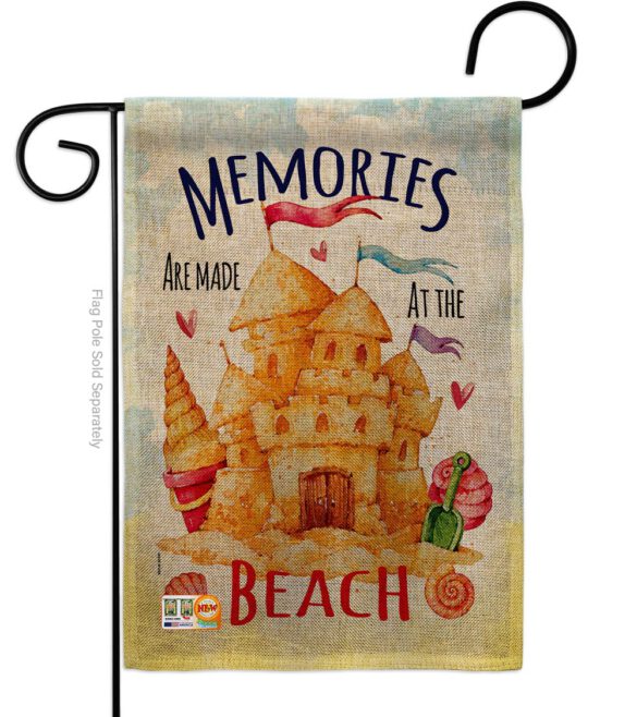 Beach Memories - Beach Coastal Vertical Impressions Decorative Flags HG106081 Made In USA - Image 8