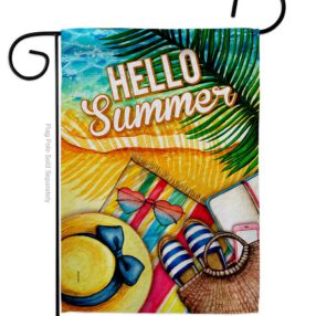 Day At Beach - Beach Coastal Vertical Impressions Decorative Flags HG106113 Made In USA
