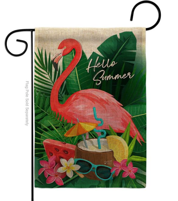 Flamingo Summer - Beach Coastal Vertical Impressions Decorative Flags HG137371 Made In USA - Image 11