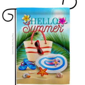 Beach Summer Day - Beach Coastal Vertical Impressions Decorative Flags HG137540 Made In USA