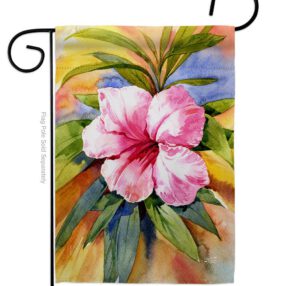 Hibiscus - Beach Coastal Vertical Impressions Decorative Flags HG137547 Made In USA
