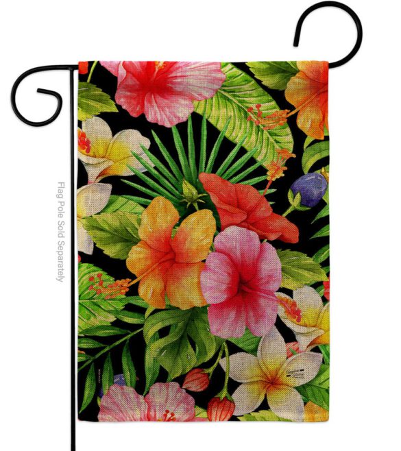 Hibiscus Bush - Beach Coastal Vertical Impressions Decorative Flags HG137550 Made In USA - Image 11