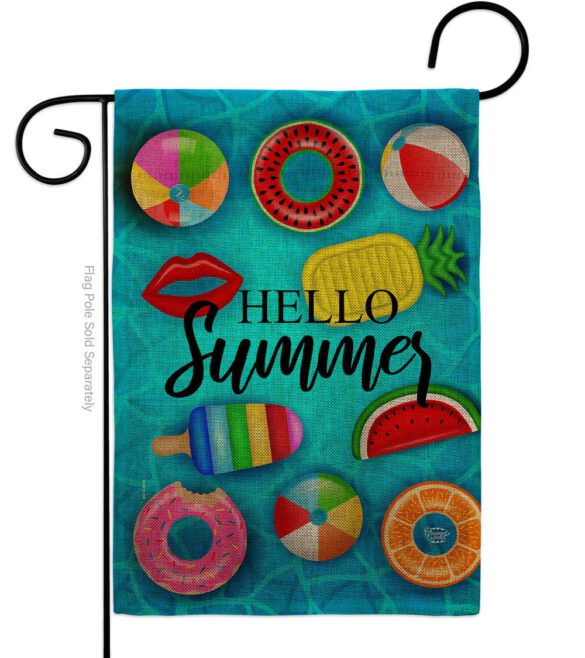 Chilling At Pool - Beach Coastal Vertical Impressions Decorative Flags HG192646 Made In USA - Image 11