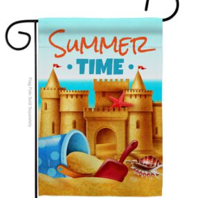 Bulid Sand Castle - Beach Coastal Vertical Impressions Decorative Flags HG192684 Made In USA
