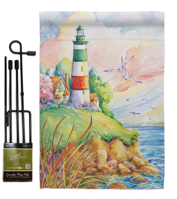 Cliff Lighthouse - Beach Coastal Vertical Impressions Decorative Flags HG106064 Made In USA - Image 4