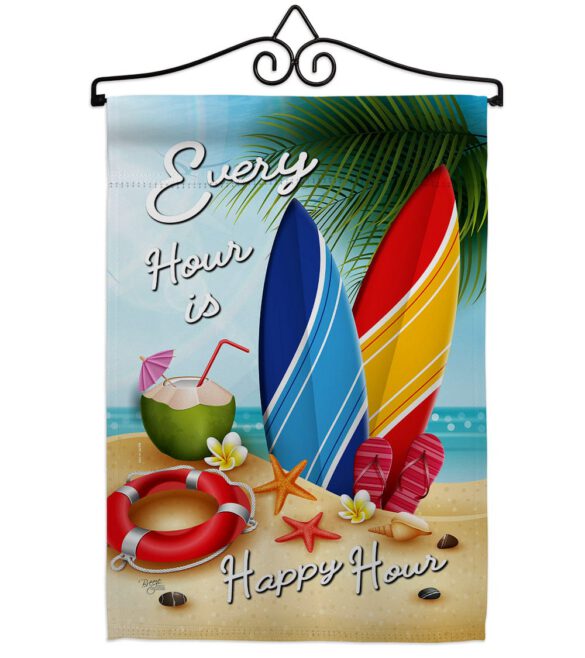 Beach Every Hour - Beach Coastal Vertical Impressions Decorative Flags HG106080 Made In USA - Image 7