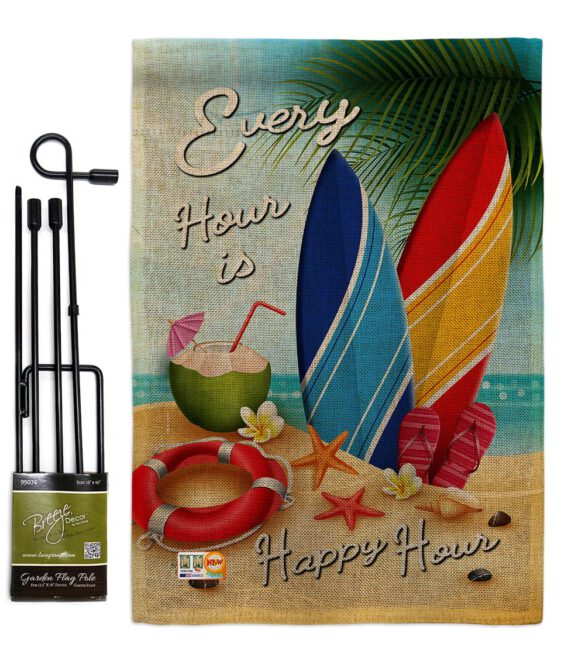 Beach Every Hour - Beach Coastal Vertical Impressions Decorative Flags HG106080 Made In USA - Image 9