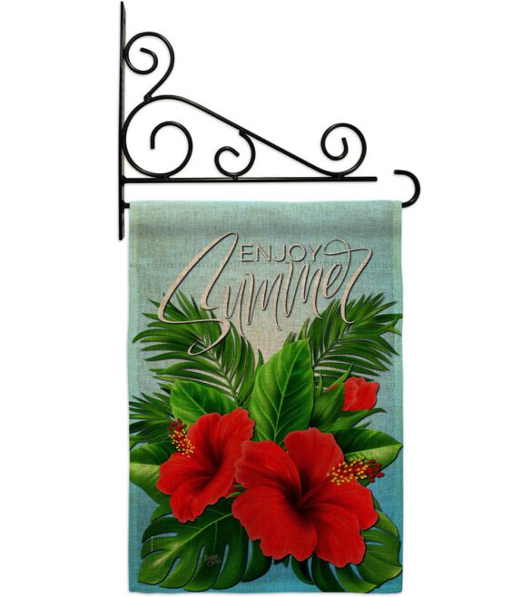 Enjoy Hibiscus - Beach Coastal Vertical Impressions Decorative Flags HG106095 Made In USA - Image 18