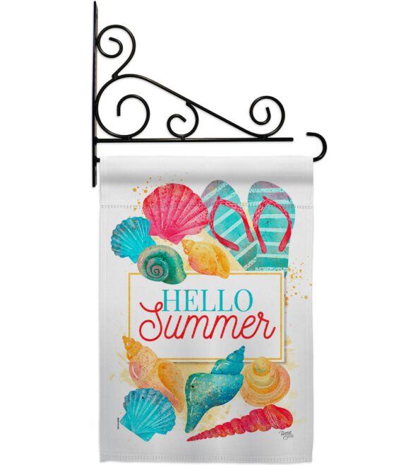 Hello Beach Time - Beach Coastal Vertical Impressions Decorative Flags HG106108 Made In USA - Image 8