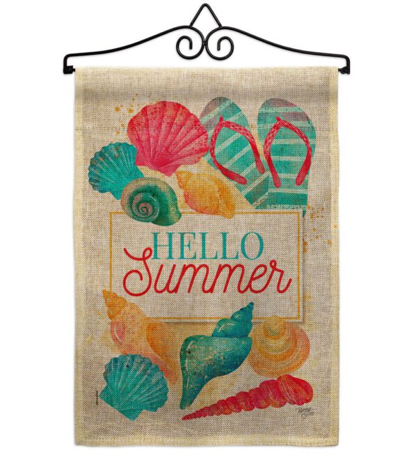 Hello Beach Time - Beach Coastal Vertical Impressions Decorative Flags HG106108 Made In USA - Image 17