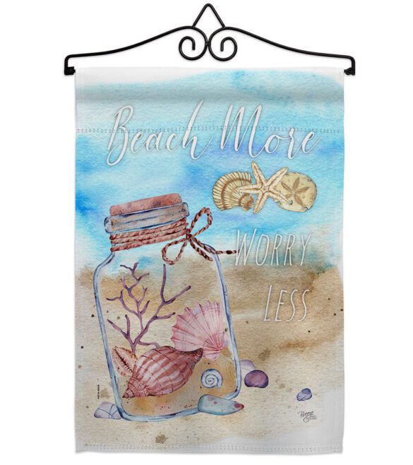 Beach More - Beach Coastal Vertical Impressions Decorative Flags HG106110 Made In USA - Image 7