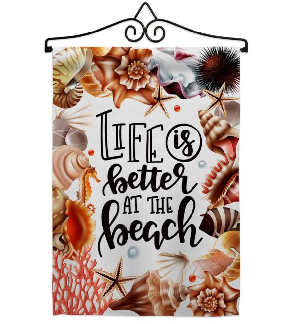 Better At Beach - Beach Coastal Vertical Impressions Decorative Flags HG106114 Made In USA - Image 7