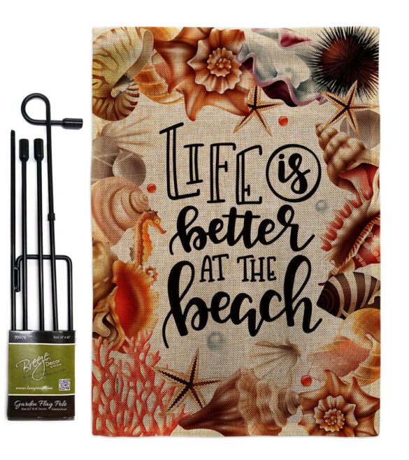 Better At Beach - Beach Coastal Vertical Impressions Decorative Flags HG106114 Made In USA - Image 14