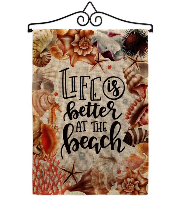 Better At Beach - Beach Coastal Vertical Impressions Decorative Flags HG106114 Made In USA - Image 17