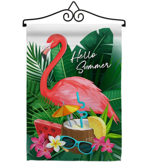 Flamingo Summer - Beach Coastal Vertical Impressions Decorative Flags HG137371 Made In USA - Image 7