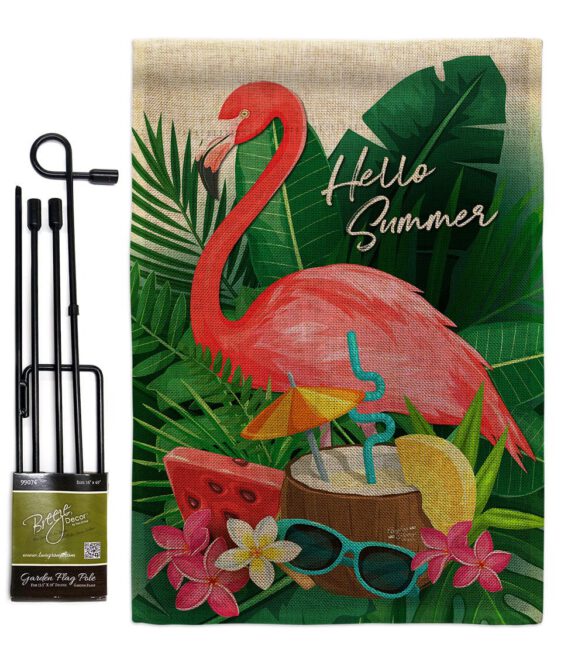 Flamingo Summer - Beach Coastal Vertical Impressions Decorative Flags HG137371 Made In USA - Image 14