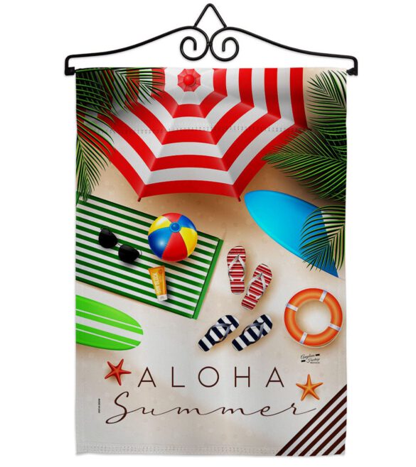 Aloha Beach Time - Beach Coastal Vertical Impressions Decorative Flags HG137451 Made In USA - Image 8