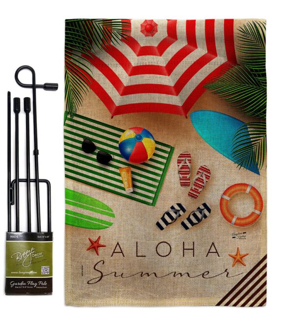 Aloha Beach Time - Beach Coastal Vertical Impressions Decorative Flags HG137451 Made In USA - Image 15