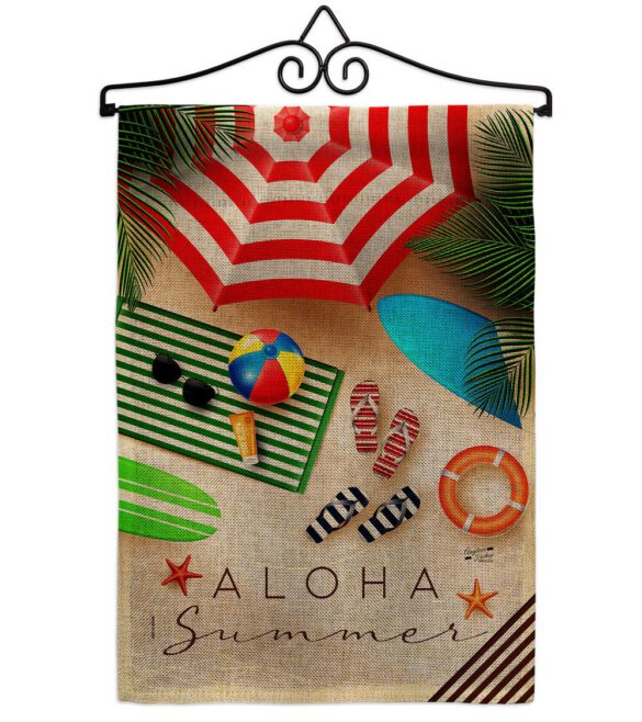 Aloha Beach Time - Beach Coastal Vertical Impressions Decorative Flags HG137451 Made In USA - Image 18